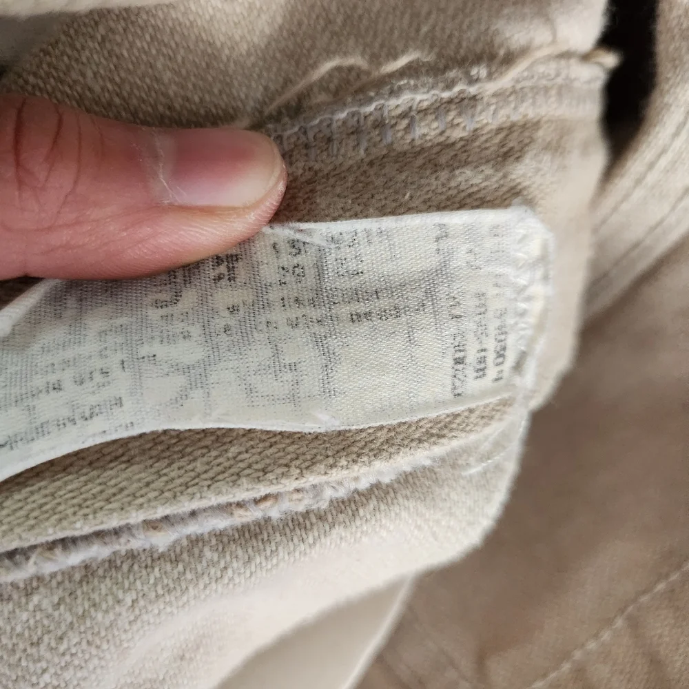 *SOLD* Wrangler Cowboy Cut Tan Khaki Twill High Rise Straight Leg Jeans Size 29 - Picture 6 of 6